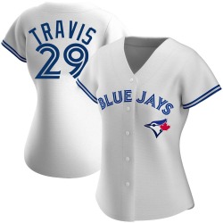 Devon Travis Toronto Blue Jays Women's Authentic Home Jersey - White