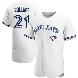 Zack Collins Toronto Blue Jays Men's Authentic Home Jersey - White