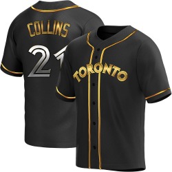 Zack Collins Toronto Blue Jays Youth Replica Alternate Jersey - Black Golden